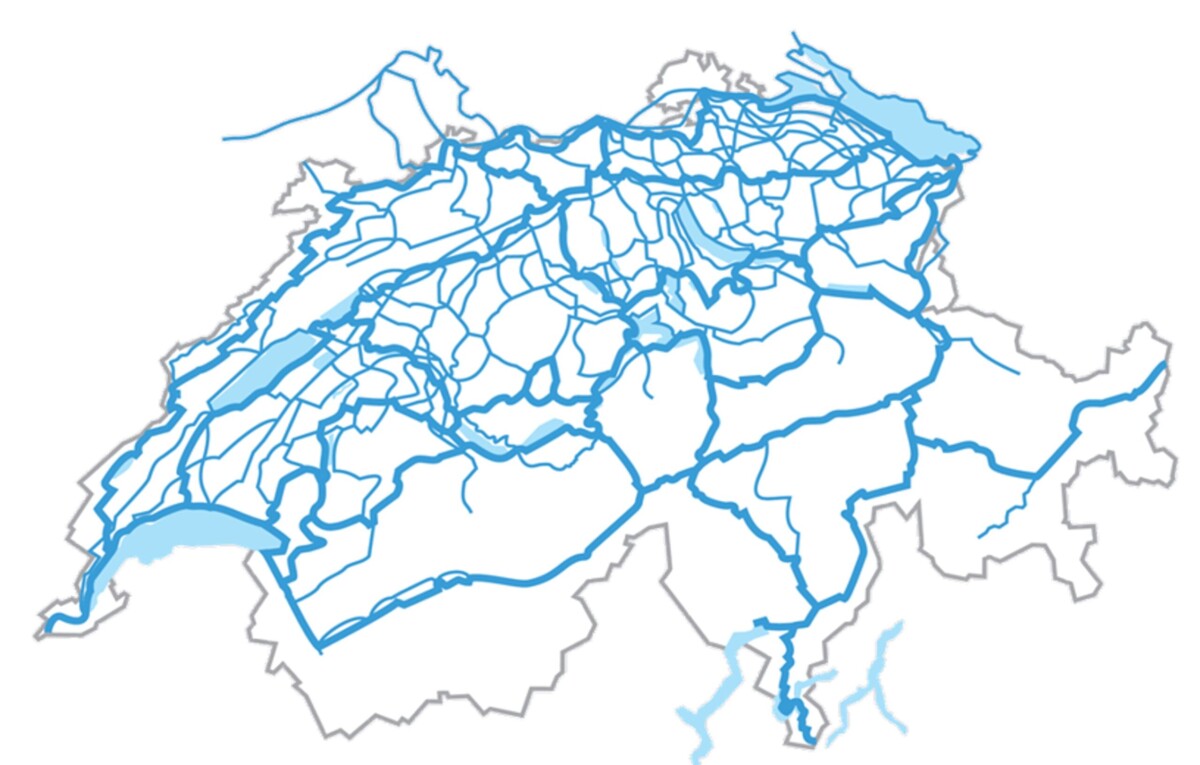 Veloland Schweiz, Velorouten, Karte